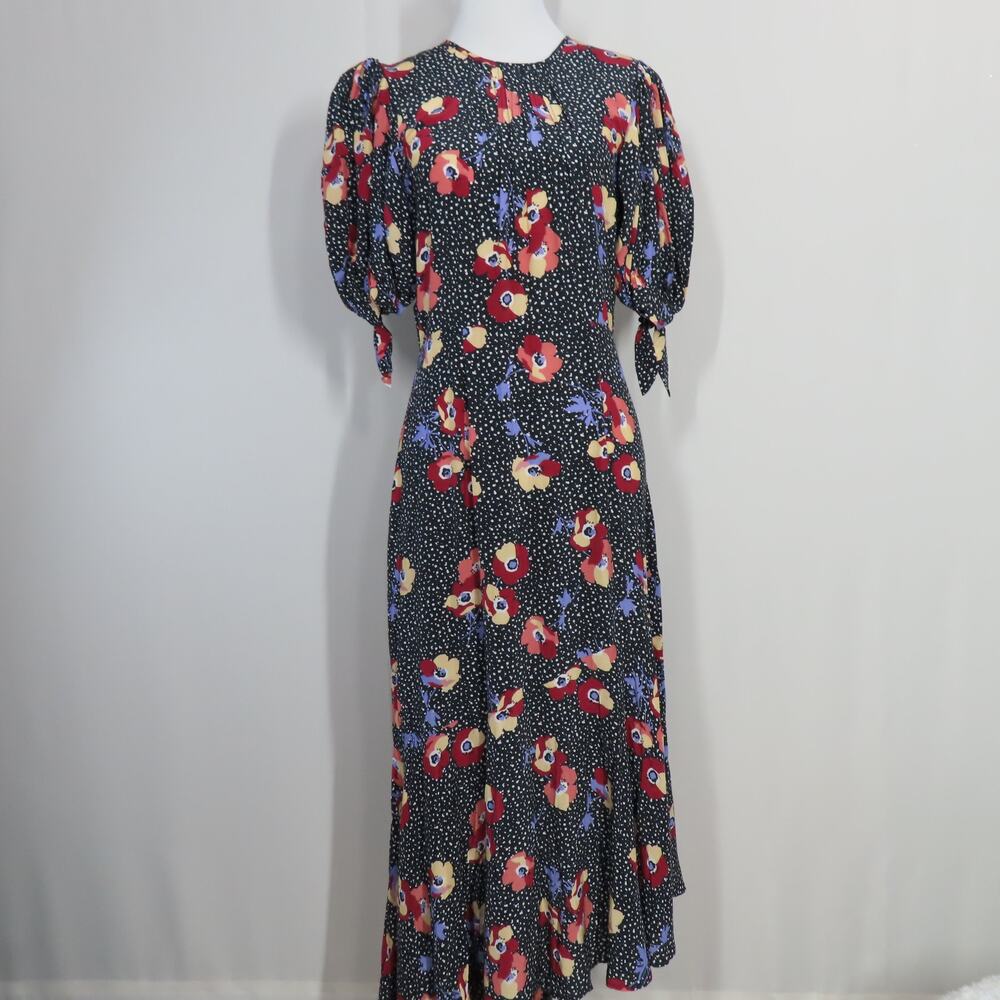 Yumi Kim Granada Puffy Sleeve Fit and Flare Sweet Darling Midi Dress Size 4